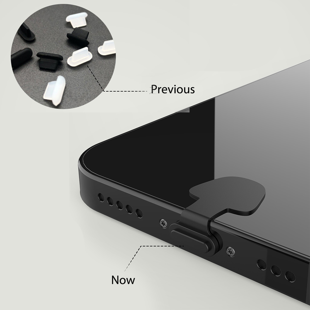 Type C/8Pin Silicone Phone Charging Port Dust Plug for iPhone Anti-lost Cap Waterproof Plugs for Android Type-C IOS Micro USB