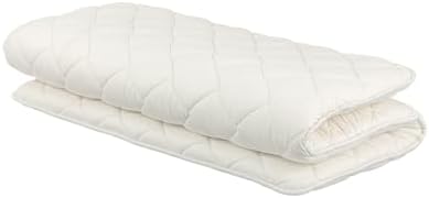 FULI Japanese Futon Mattress, Foldable & Portable Floor Lounger Bed, Roll Up Sleeping Pad, Shikibuton, Made in Japan (White, Full)