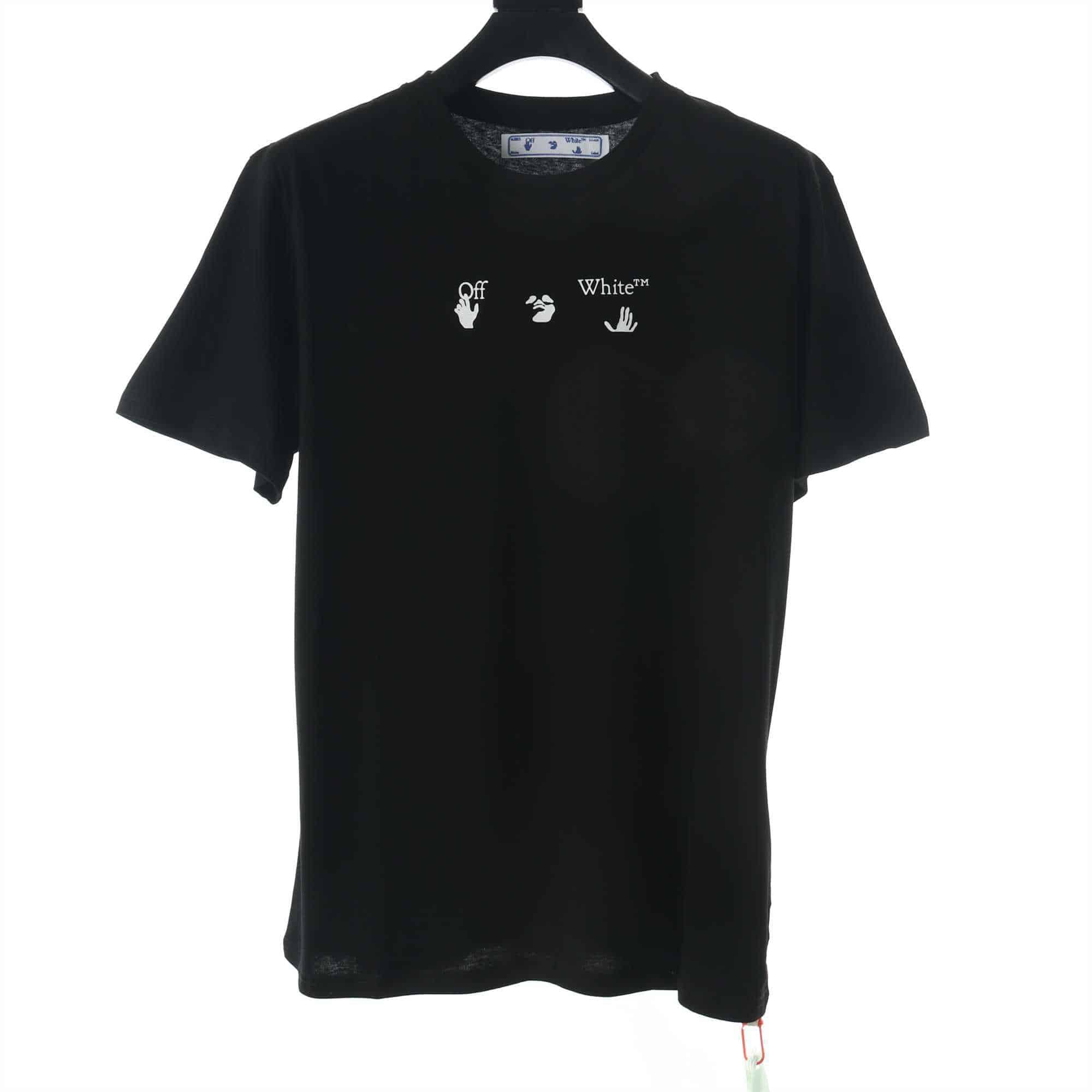 OW Blue Marker Slim Cotton Jersey T-shirt Black/blue – OW10
